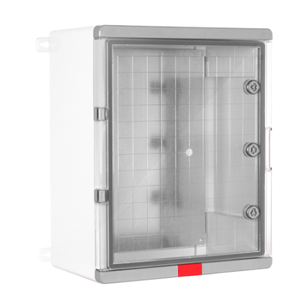 Cutie distributie IP67 din ABS gri, usa transparenta, placa metalica, 400x500x240 mm PS405024 Plastim - 1